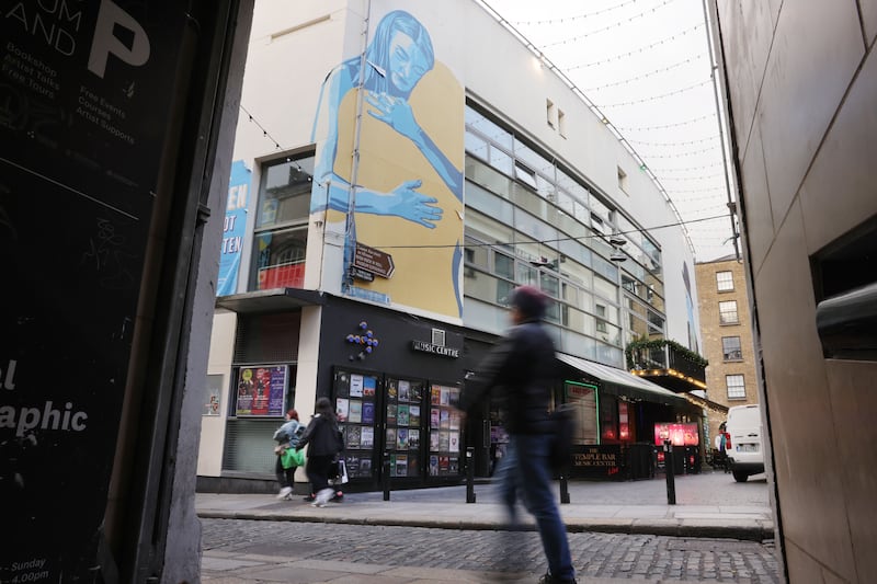 A view of Temple Bar in Dublin city centre. Photograph: Alan Betson  