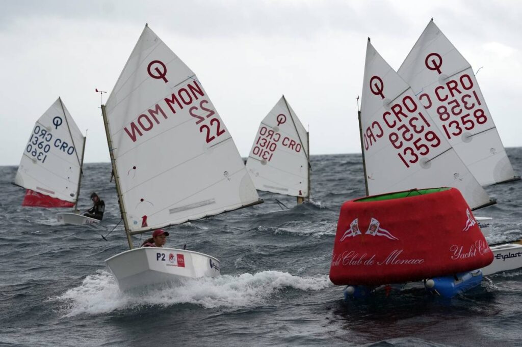 At the Yacht Club de Monaco first races for the Optimist European Team Racing Championship