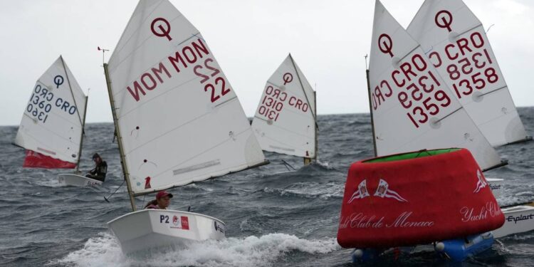 At the Yacht Club de Monaco first races for the Optimist European Team Racing Championship