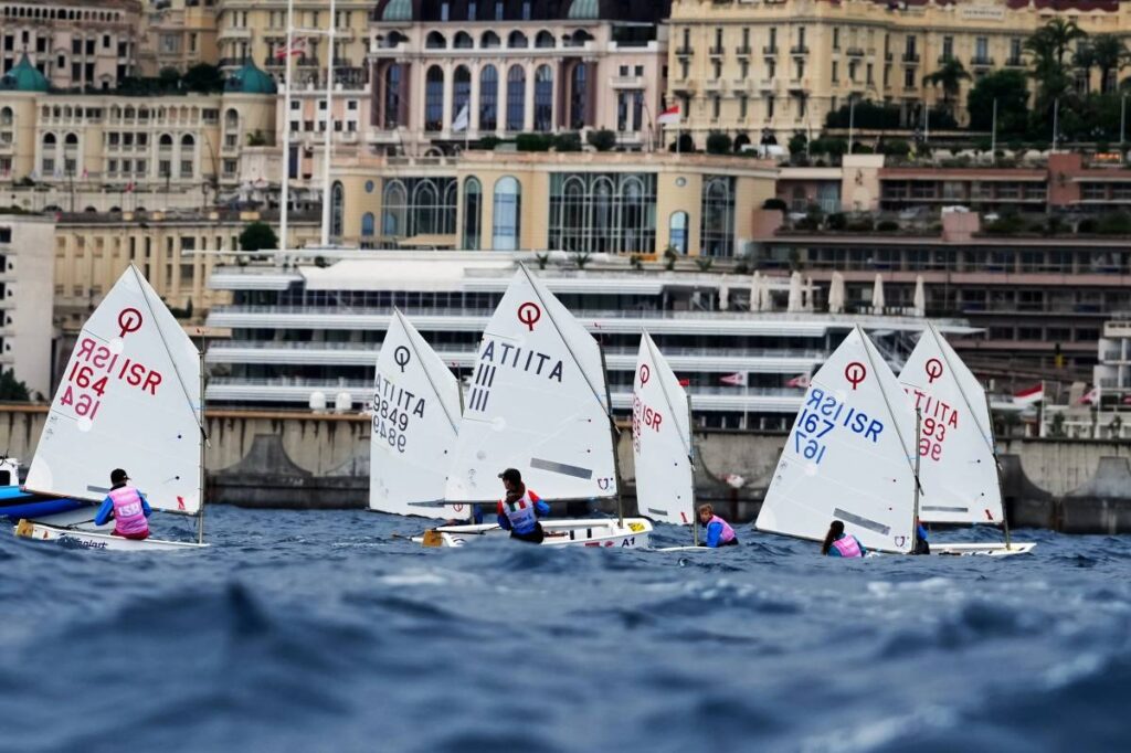 At the Yacht Club de Monaco high-level competitors gather for the 2024 Optimist European Team Racing Championship