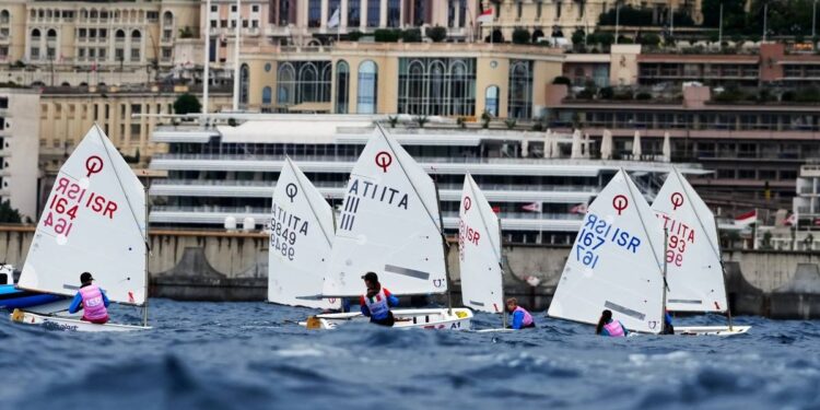 At the Yacht Club de Monaco high-level competitors gather for the 2024 Optimist European Team Racing Championship