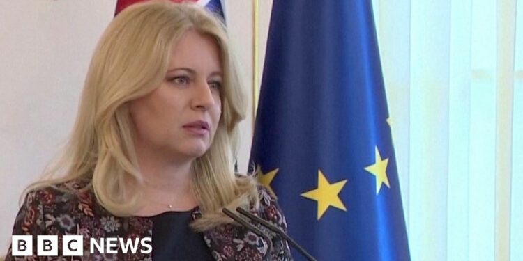 'Attack on democracy' - Slovak President Caputova - BBC.com