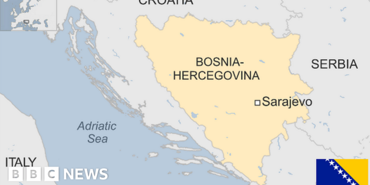 Map of Bosnia-Herzegovina