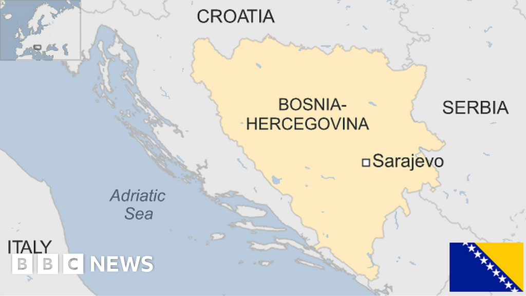 Map of Bosnia-Herzegovina