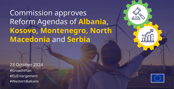 Commission approves Reform Agendas of Albania, Kosovo, Montenegro, North Macedonia and Serbia, paving way for payments under the Reform and Growth Facility