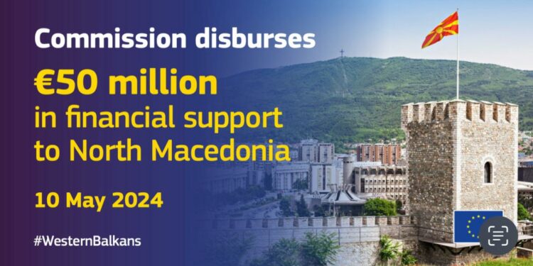Commission disburses €50 million in financial support to North Macedonia