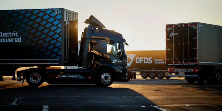 DFDS announces 10 new Electric heavy-duty trucks added to its fleet