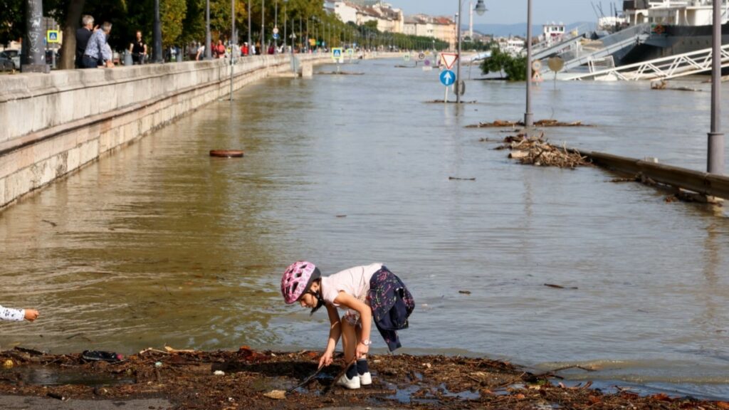 Danube Breaches Banks As Flood Tide Hits Budapest