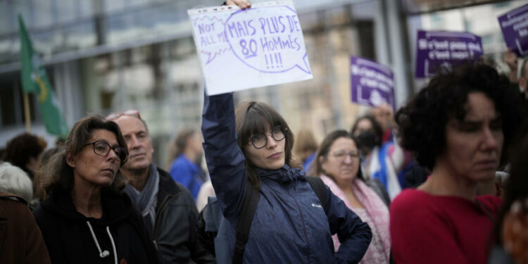 Demonstrators rally across France in support for mass rape victim Gisèle Pelicot