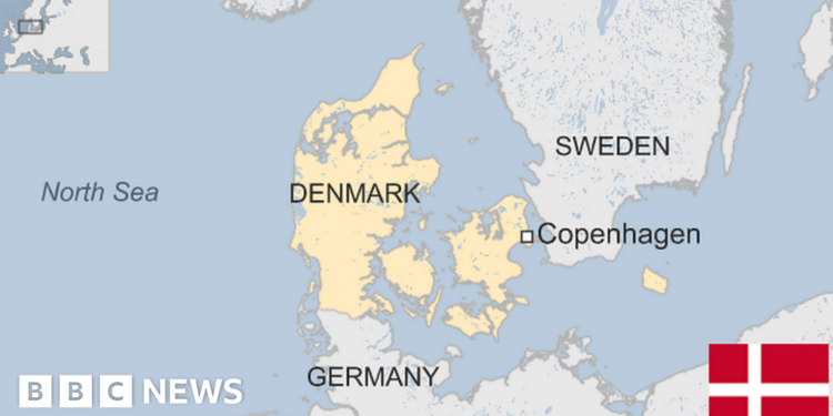 map of Denmark