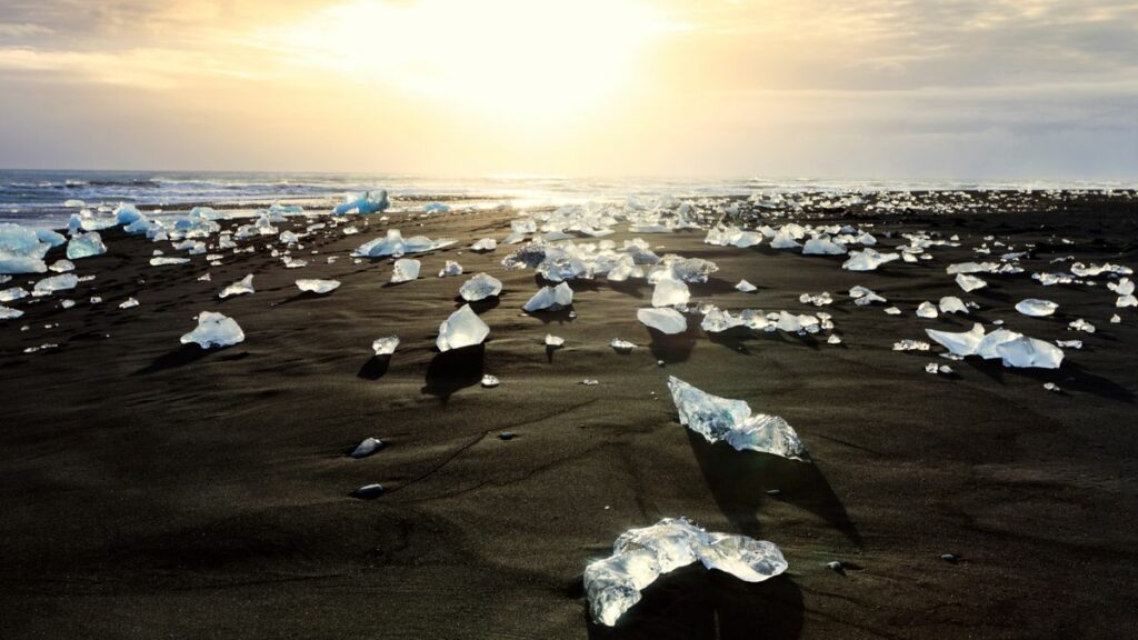 Diamond Beach: Iceland’s spellbinding black sand beach covered in sparkling ice jewels