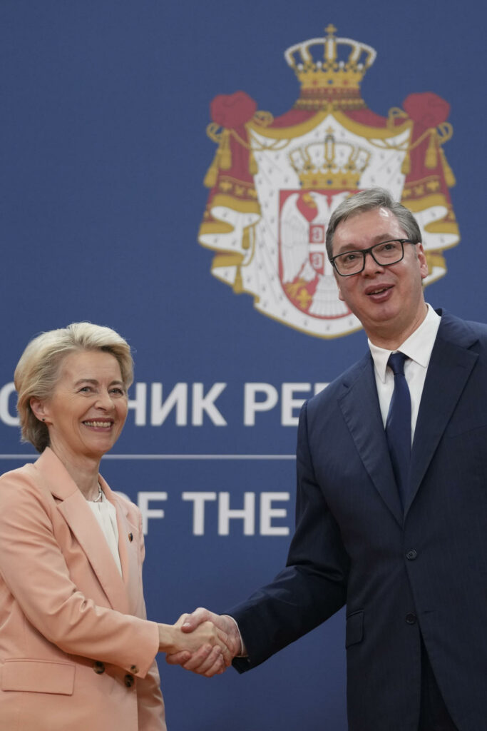 EU leader praises Serbia for its advances in EU membership bid despite growing Russian influence