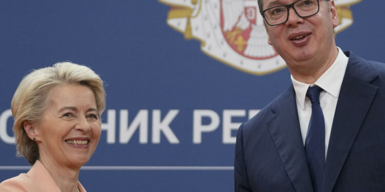 EU leader praises Serbia for its advances in EU membership bid despite growing Russian influence