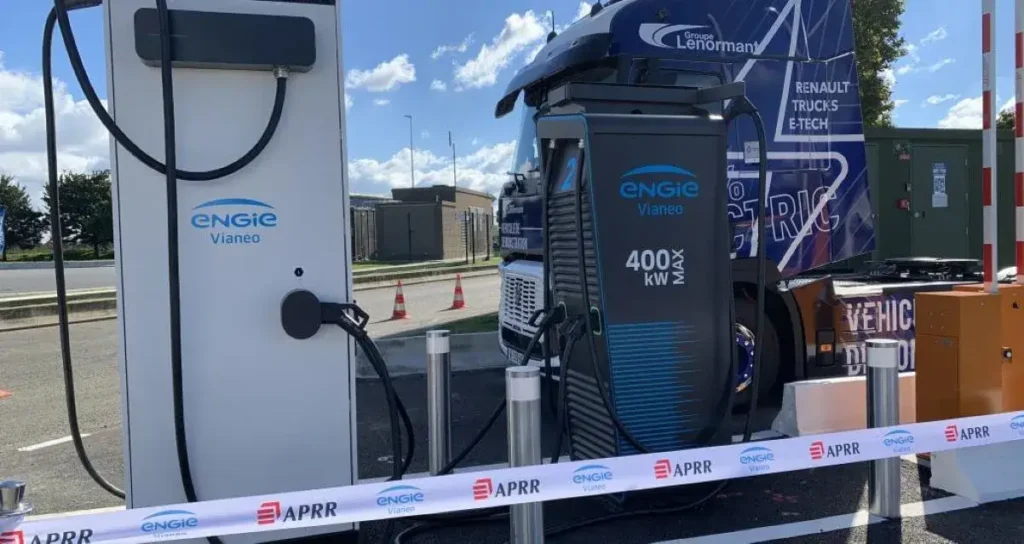 Electric truck charging corridor inaugurated in France