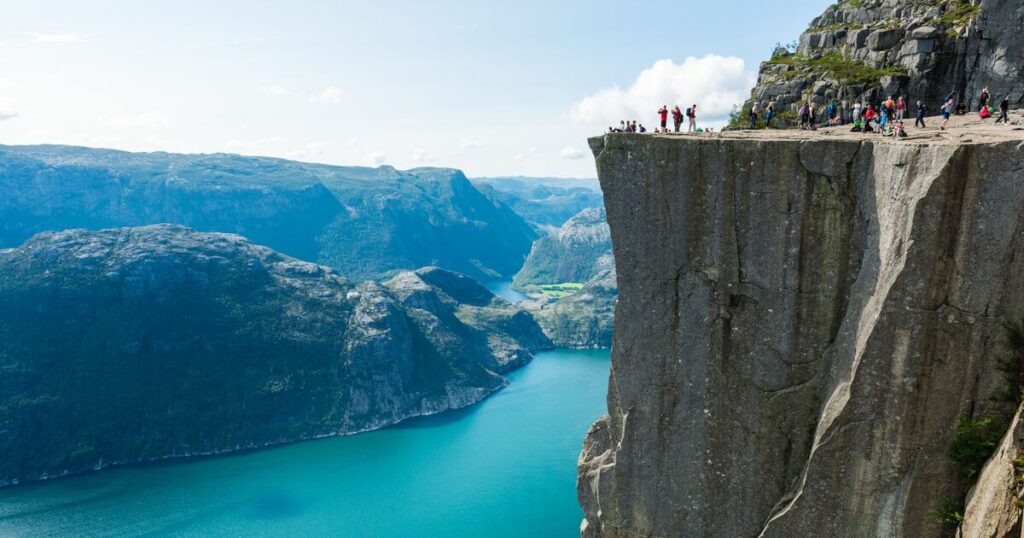 Europe’s giant 1982ft rock where tourists creep to the edge | World | News