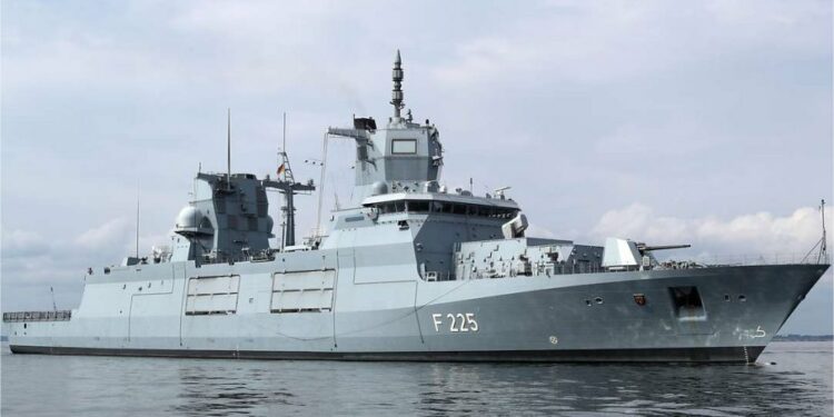 German Baden-Wurttemberg-class frigate 'Rheinland Pfalz'