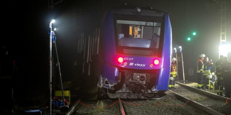 German regional train carrying nearly 200 travellers derails