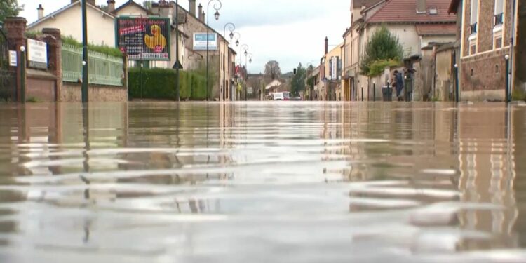 Heavy rainfall as remnants of storm Kirk sweep across France and Belgium