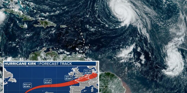 Hurricane Kirk on path to impact Europe as massive post-tropical cyclone