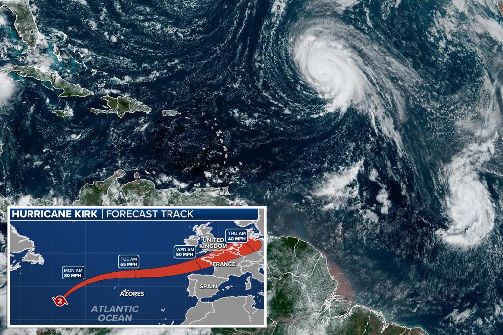 Hurricane Kirk on path to impact Europe as massive post-tropical cyclone