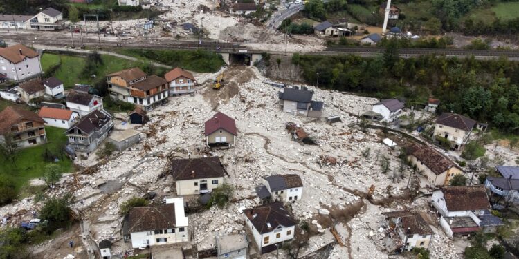 International rescue teams arrive in Bosnia after devastating floods and landslides