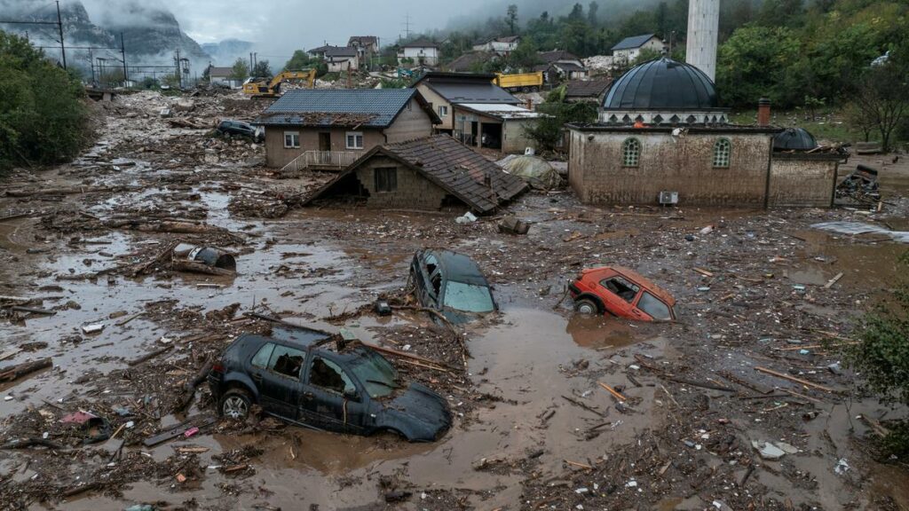 International rescue teams arrive in Bosnia after devastating floods, landslips