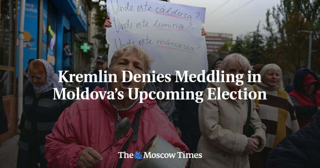 Kremlin Denies Meddling in Moldova’s Upcoming Election