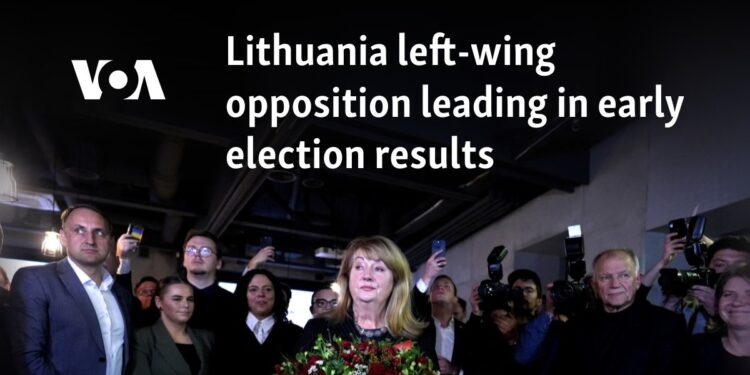 Lithuania left-wing opposition leading in early election results