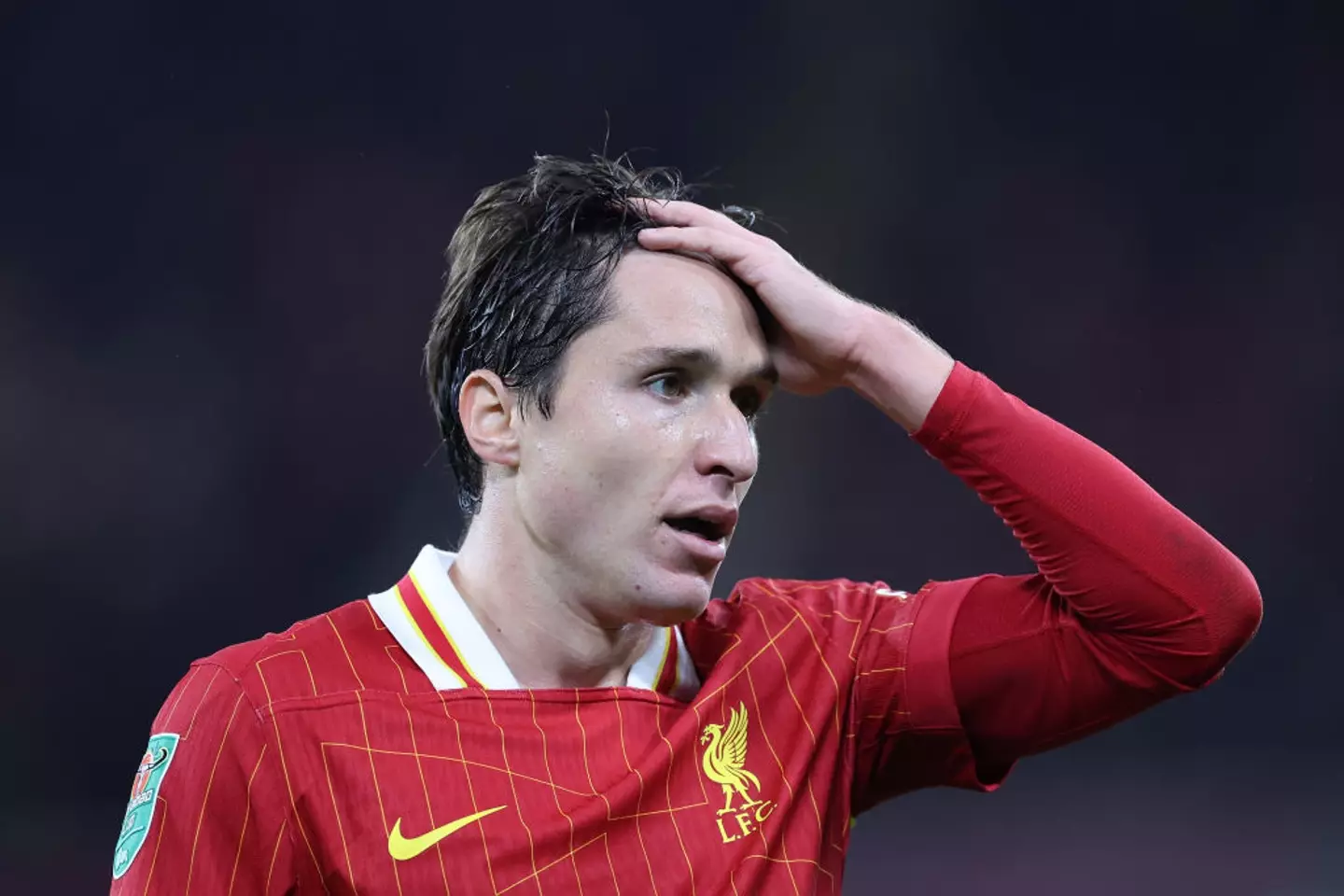 Federico Chiesa was not spotted in Liverpool training (Credit:Getty)