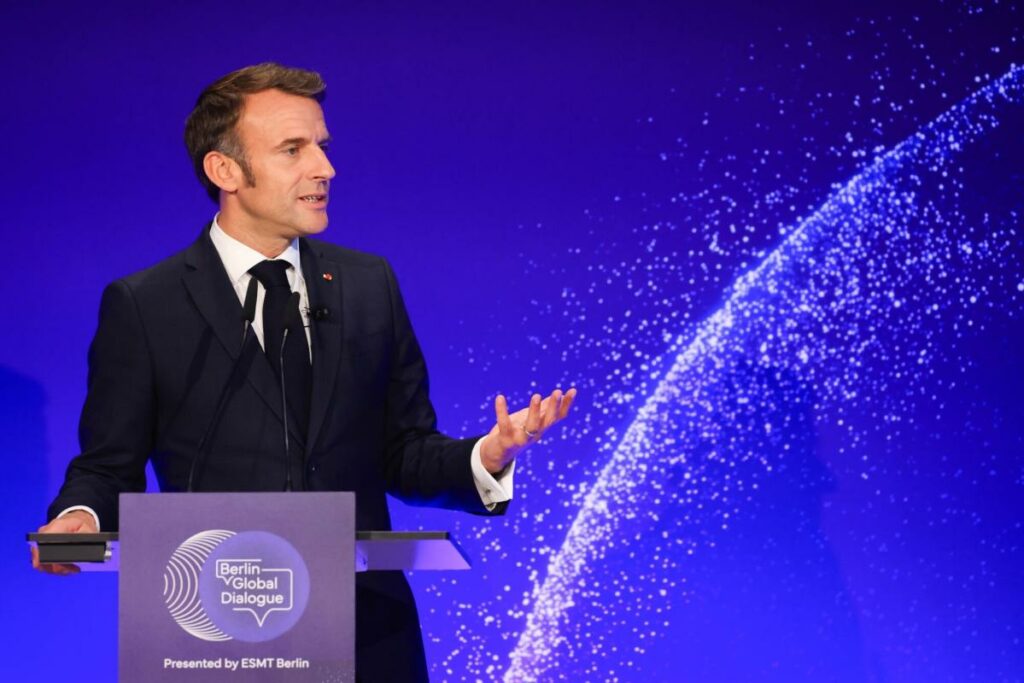 Macron Says Over-Regulation to Leave Europe Behind US, China