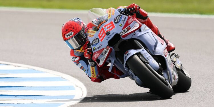 Marc Marquez leads at Phillip Island but remains cautious