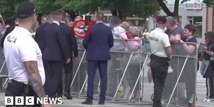 Moment leading up to shooting of Slovak PM - BBC.com