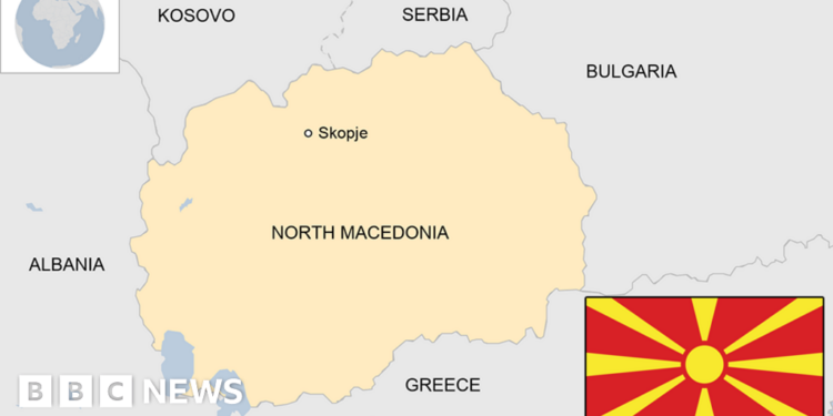 Map of North Macedonia