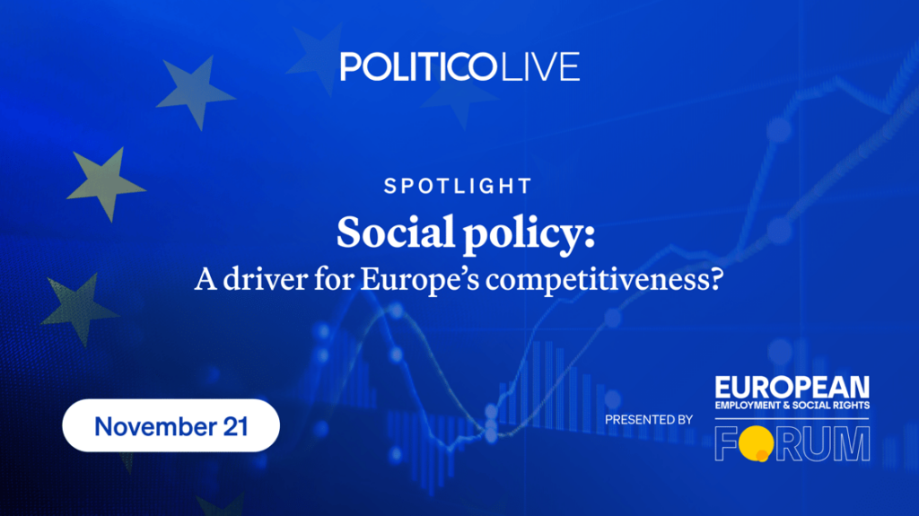 POLITICO Live’s Spotlight “Social policy: A driver for Europe’s competitiveness?”