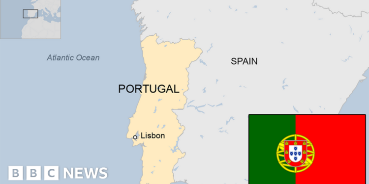 map of Portugal