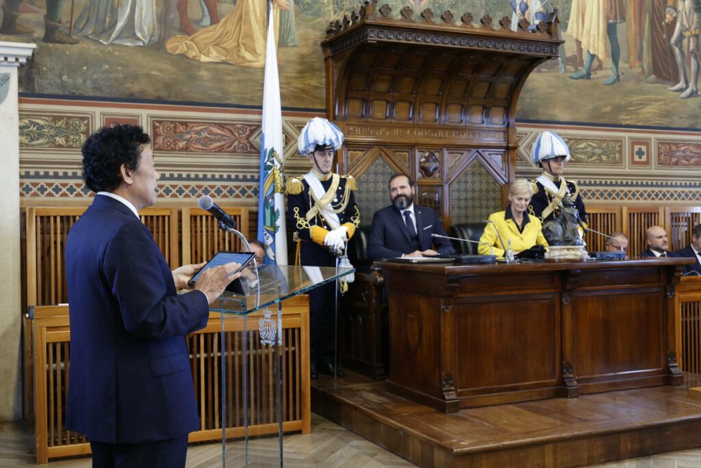 Public Audience with the Captains Regent of the Republic of San Marino, H.E. Alessandro Rossi and H.E. Milena Gasperoni