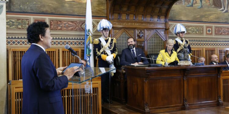 Public Audience with the Captains Regent of the Republic of San Marino, H.E. Alessandro Rossi and H.E. Milena Gasperoni