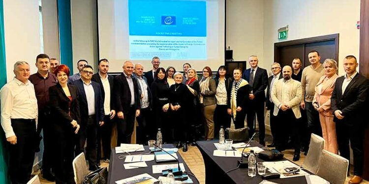 Round-table meeting on combating human trafficking in Bosnia and Herzegovina
