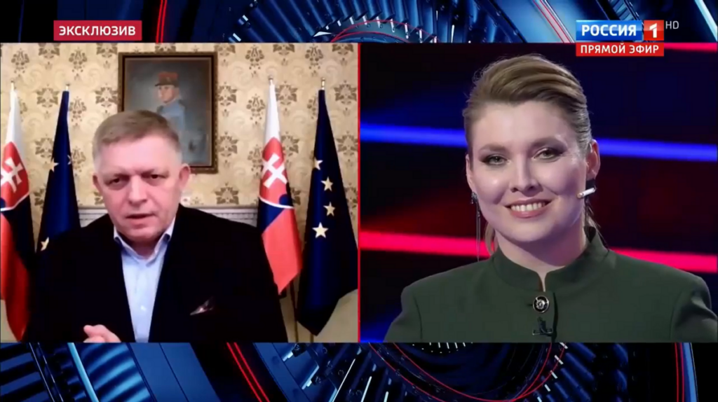 Slovak PM Fico speaks to Russian state media