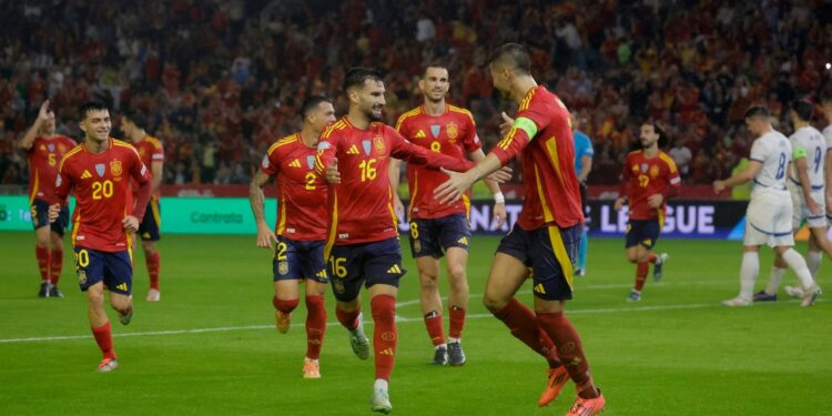 Spain thump Serbia to reach Nations League quarter-finals