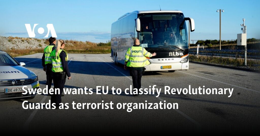 Sweden wants EU to classify Revolutionary Guards as terrorist organization