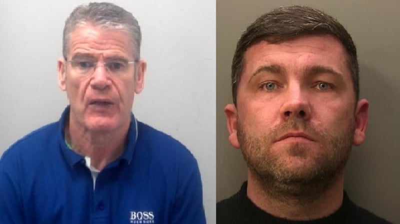 Thomas Kavanagh (left) and Liam Byrne were jailed for six and five years respectively at the Old Bailey in London this week. Photograph: National Crime Agency/PA