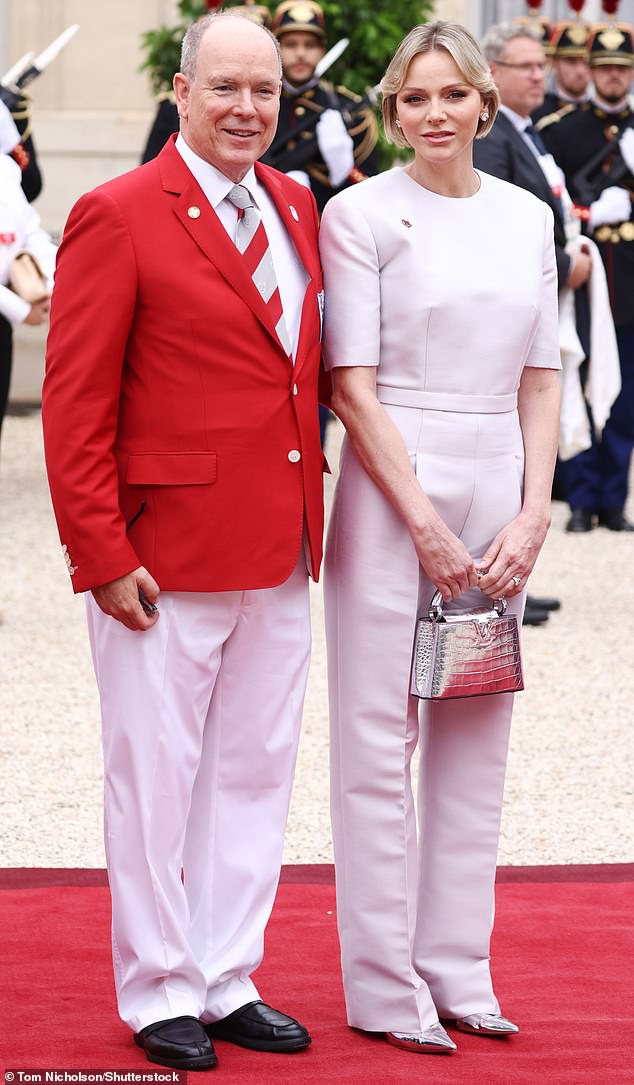 Princess Charlene and Prince Albert of Monaco joined a host of European royals at Élysée Palace - ahead of tonight's Olympics opening ceremony in Paris