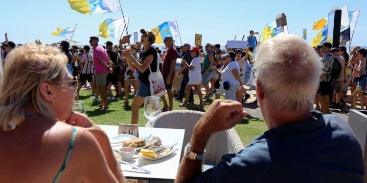 Thousands protest in Spain’s Canary Islands against over-tourism