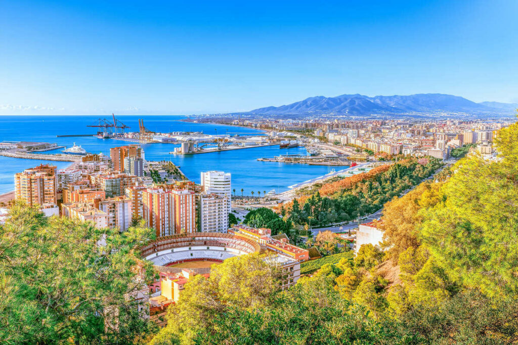 Panoramic View Of Malaga, Spain