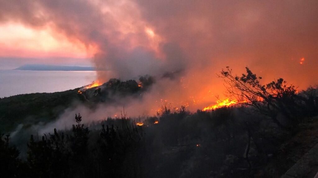 Video. Tourist towns evacuated as Croatia battles 122 wildfires