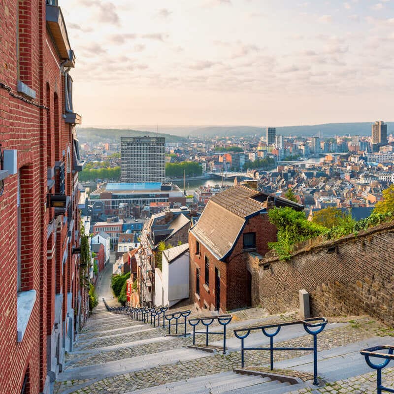 Montagne de Bueren Steps In Liege, Belgium