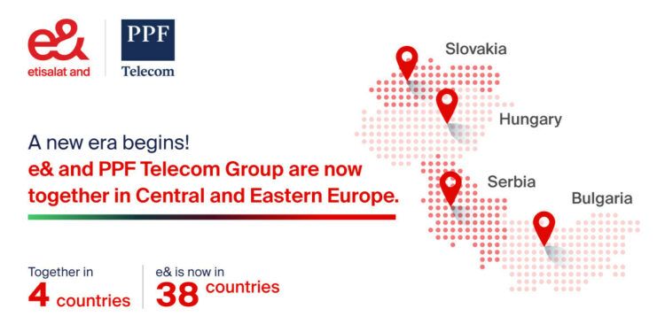 e& completes acquisition of controlling stake in PPF Telecom, diversifying portfolio footprint into Central and Eastern Europe