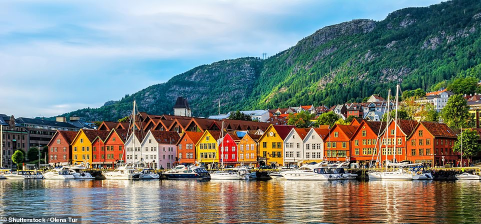 8. BERGEN, NORWAY: This 'clean and cool' city's 'close proximity to spectacular nature makes it perfect if you’re looking for a holiday that combines a city break with the great outdoors', says Time Out