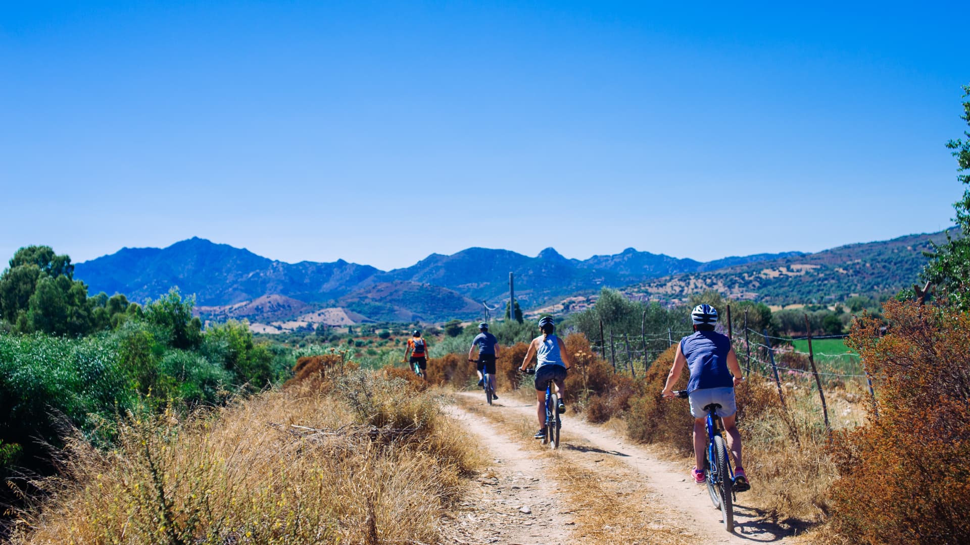 Guided bike rides were included in the cost of Lucy Handley's vacation to Sardinia.